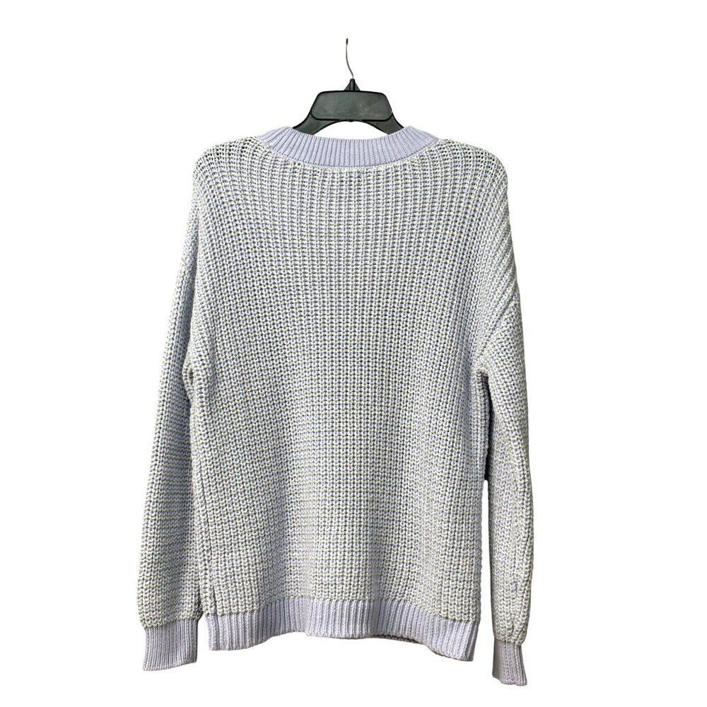 Alfani Metallic Shine Crewneck Sweater, Lavender Cloud, Sz. L - Picture 3 of 9